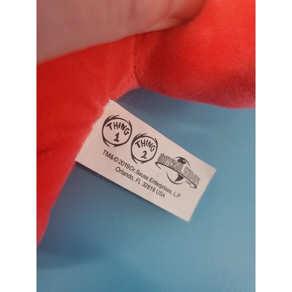 Dr Seuss Thing 2 10" Plush Story Book Character Doll Universal Studios Sewn Eyes - Picture 5 of 7